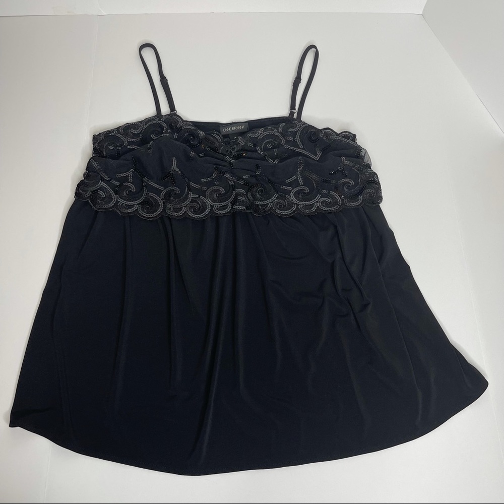 Lane‎ Bryant Matte Jersey Sequin Blouse Size: 14/16